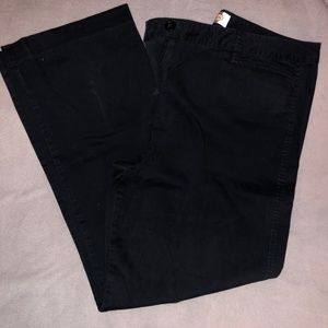 Talbots 98% cotton black chinos